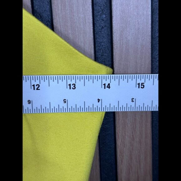 4 Collective Dress 0 Womens Yellow Sleeveless Stretch Back Zip Skater Anthro - Picture 3 of 9